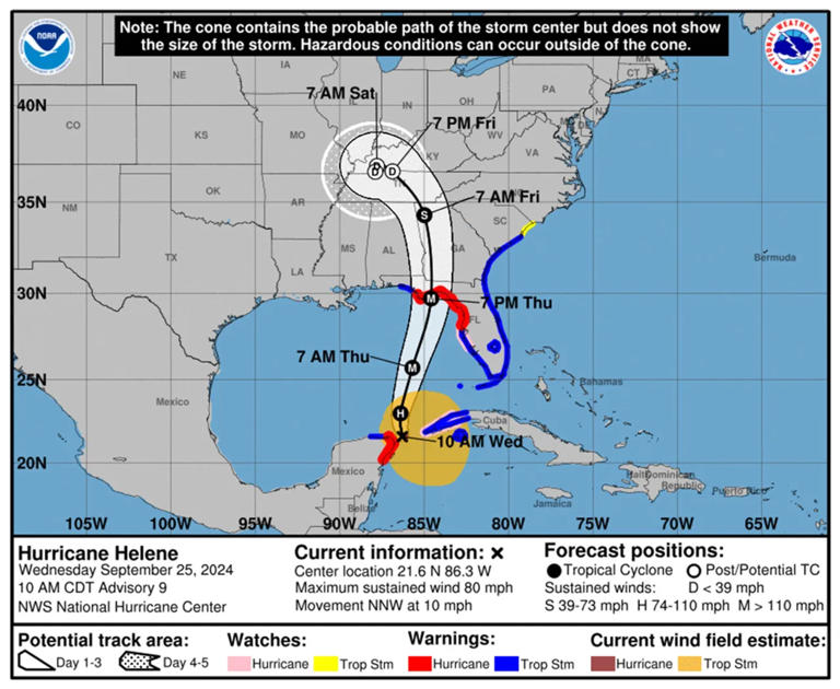 Tropical Storm Helene forecast to grow into hurricane with 150 mph