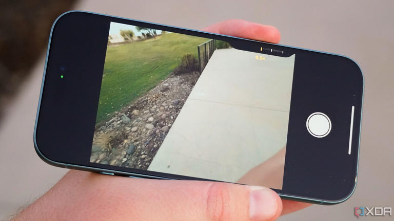 The iPhone 16's new Camera Control button in action.