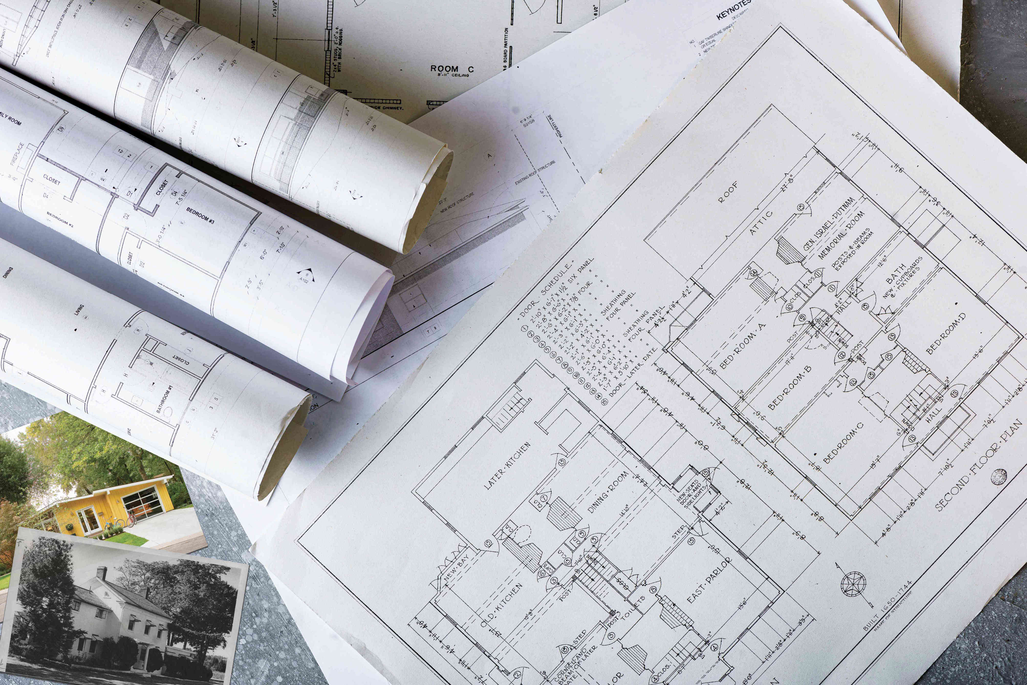 How to find the plans or blueprints for a house