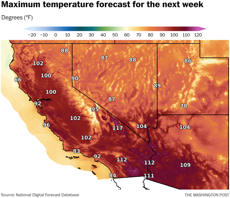 Exceptional fall heat is scorching the Southwest and expanding through California (msn.com)