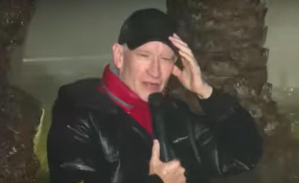 Anderson Cooper Evacuates from Missile Attack While Live on Air