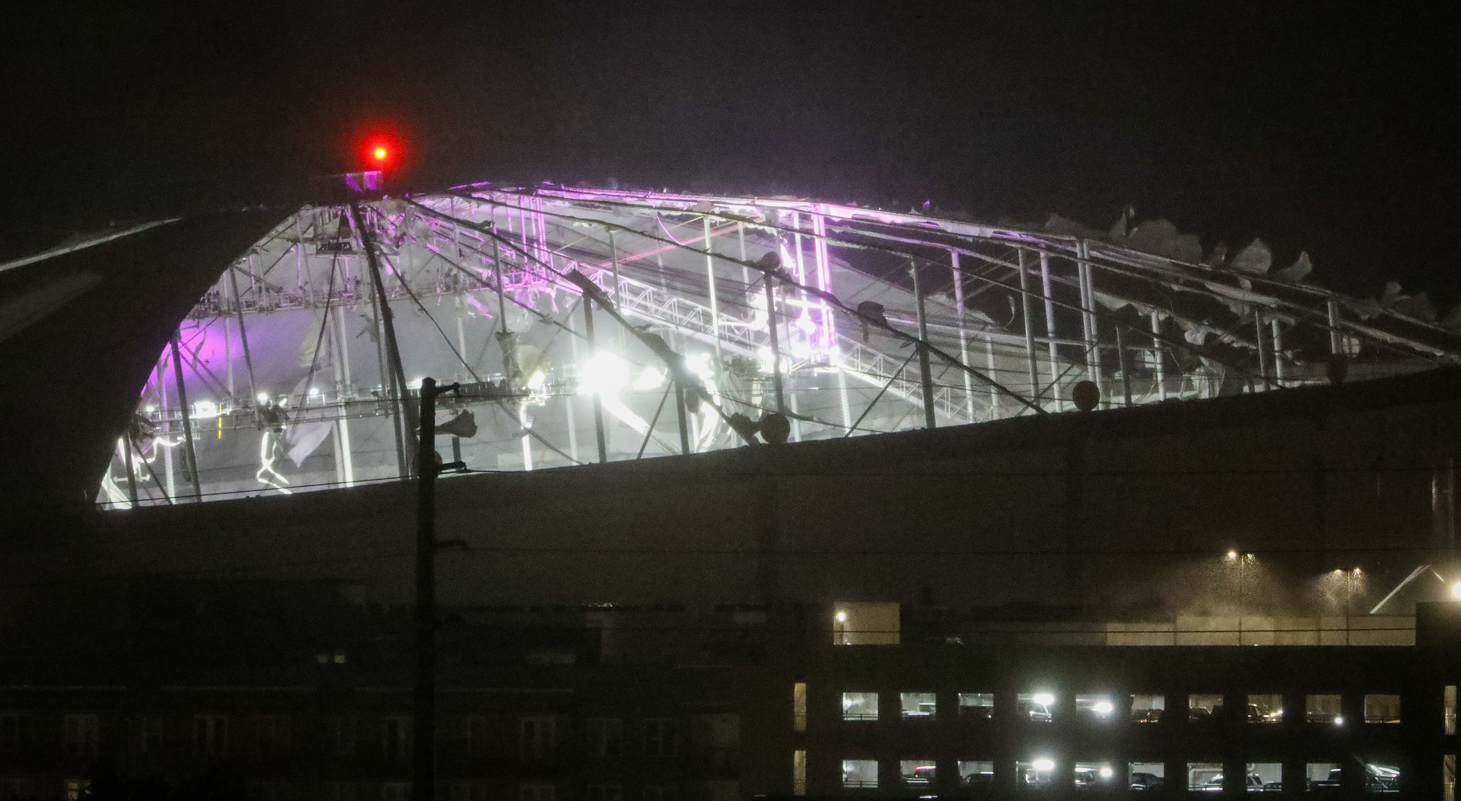 Hurricane Milton Tears Open Tropicana Field’s Roof