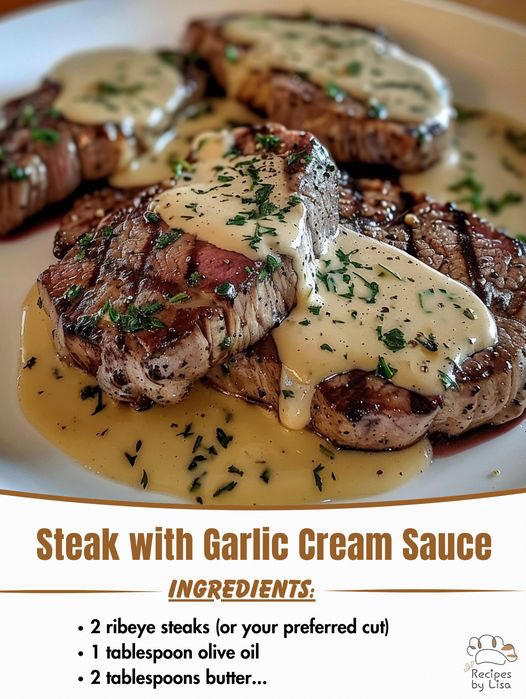 Steak with Garlic Sauce