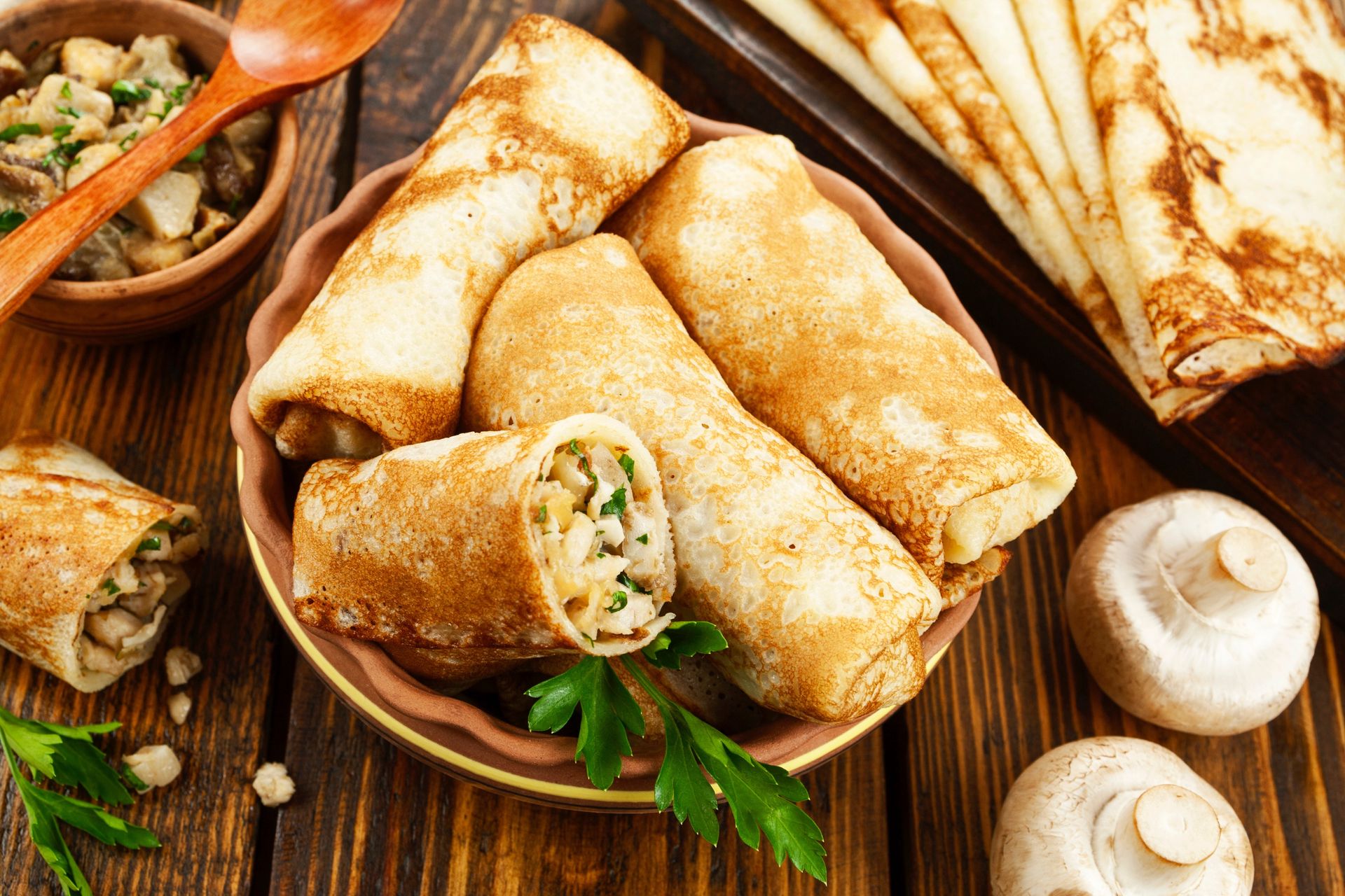 Herzhafte Pfannkuchen: Champignons und Käse als Erfolgsrezept