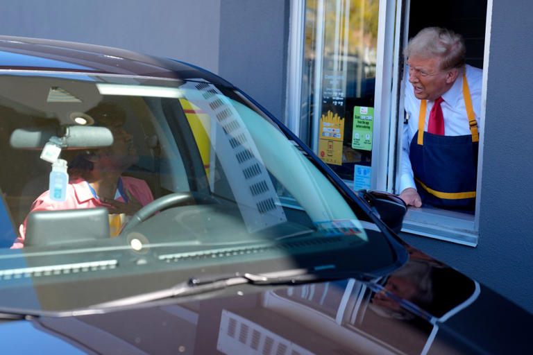 PHOTOS: Trump works the drive-thru at Pennsylvania McDonald’s