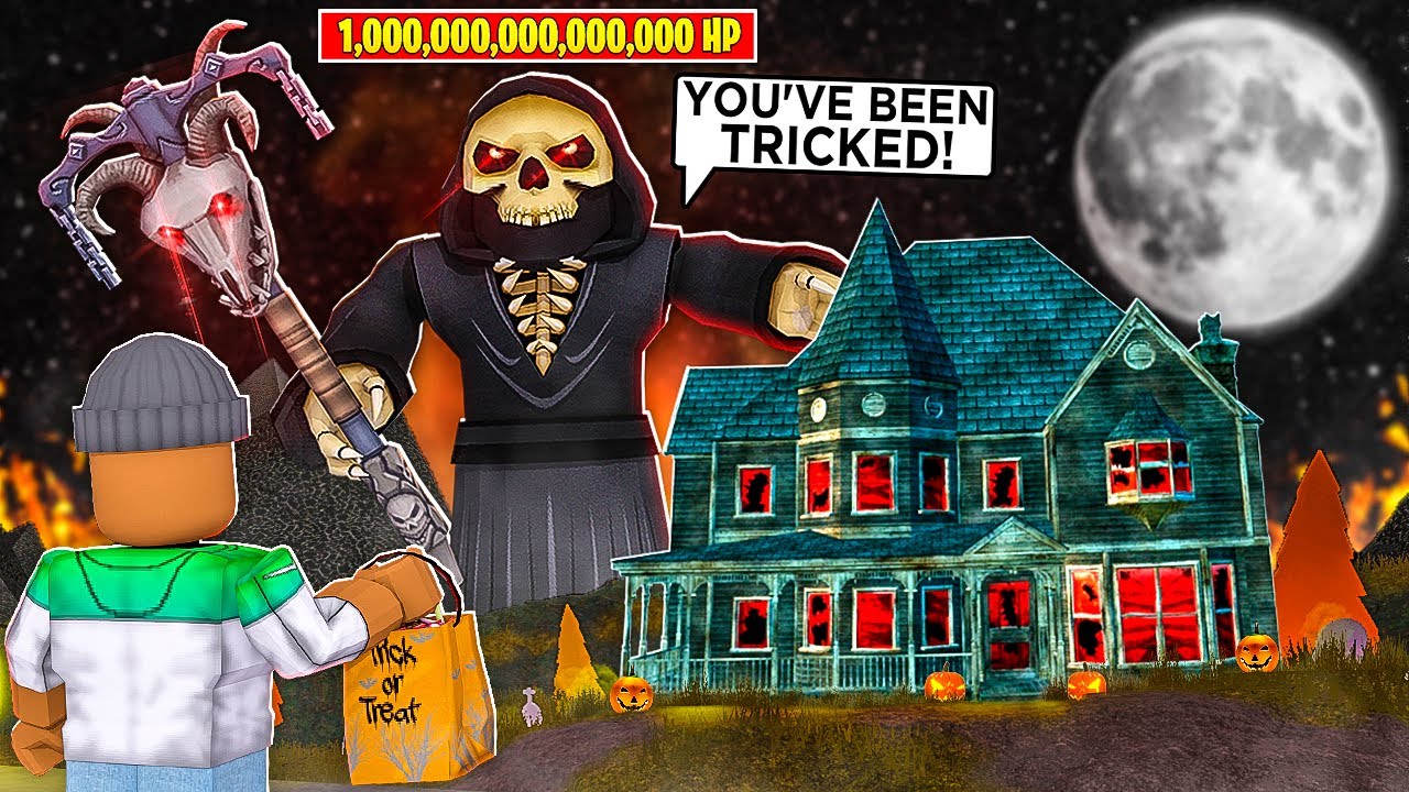 Fighting Halloween Mansion Boss In Roblox Spooky Simulator