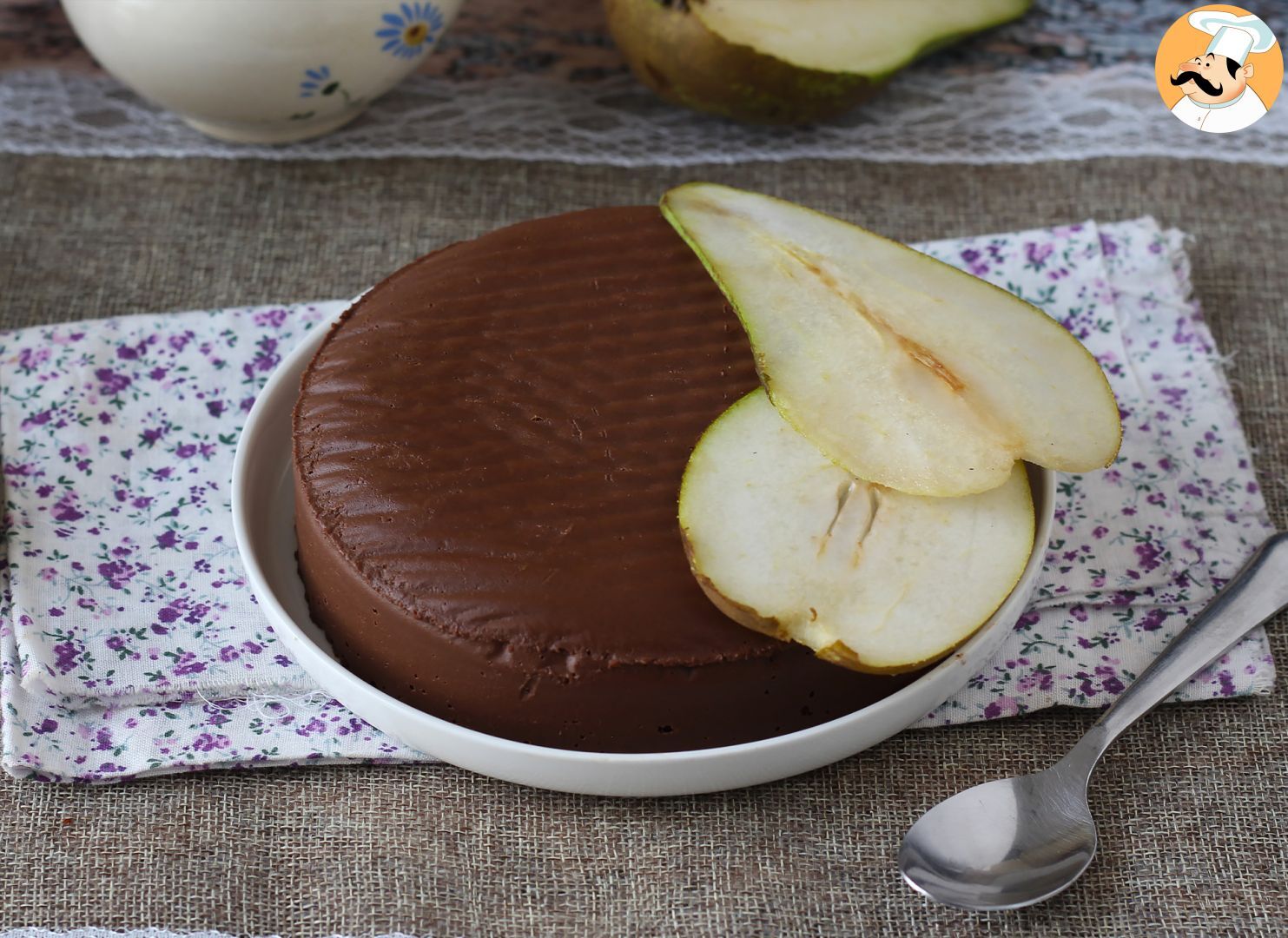 Schoko-birnen-fudge, ein super einfaches dessert mit nur 2 zutaten!