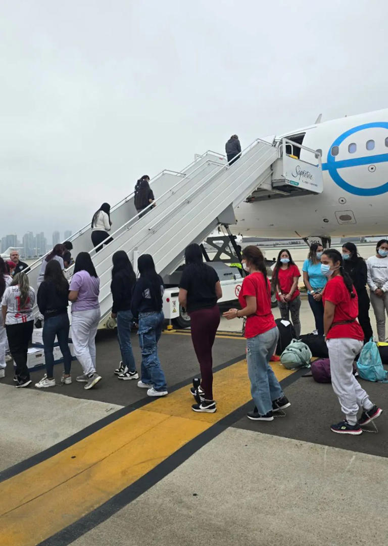 Commercial-size planes are loaded with migrants who crossed into California illegally.