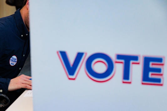 A voter casts a ballot in Pennsylvania on October 15. Pennsylvania is a key swing state this election, and current polling shows Kamala Harris two points ahead of her competitor Donald Trump (Getty Images)