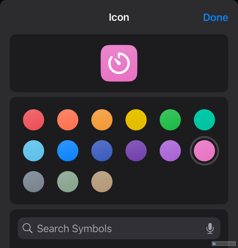 Customizing shortcut icons.