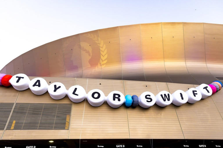 Each bead is made of nylon and is seven feet tall. Instagram/@saints