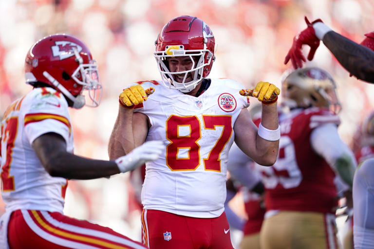 Travis Kelce of the Kansas City Chiefs © Cary Edmondson-Imagn Images