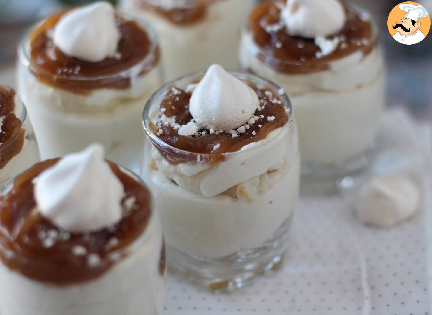 Verrines nach art des mont blanc mit kastaniencreme