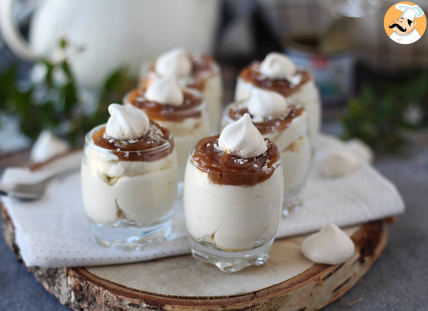 Verrines nach art des mont blanc mit kastaniencreme