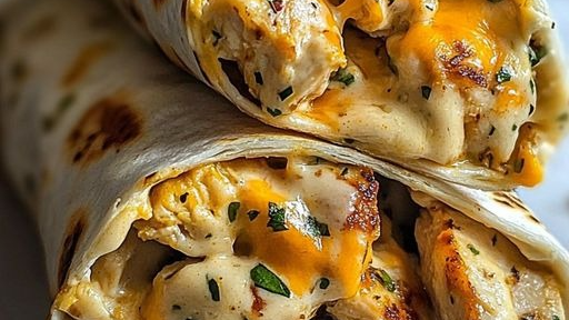 Cheesy Garlic Chicken Wraps Recipe Easy And Flavorful Meal In Minutes