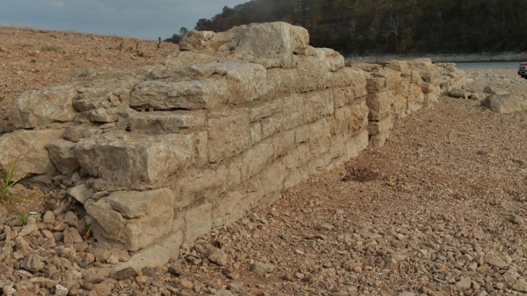 PHOTOS: Drought reveals Monte Ne ruins in Northwest Arkansas