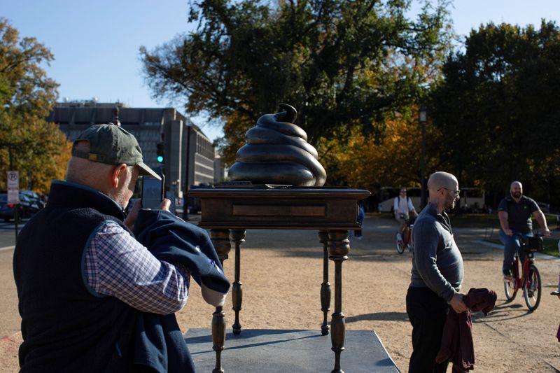 Poop-emoji Statue Near US Capitol Evokes Stain Of Jan. 6 Riot