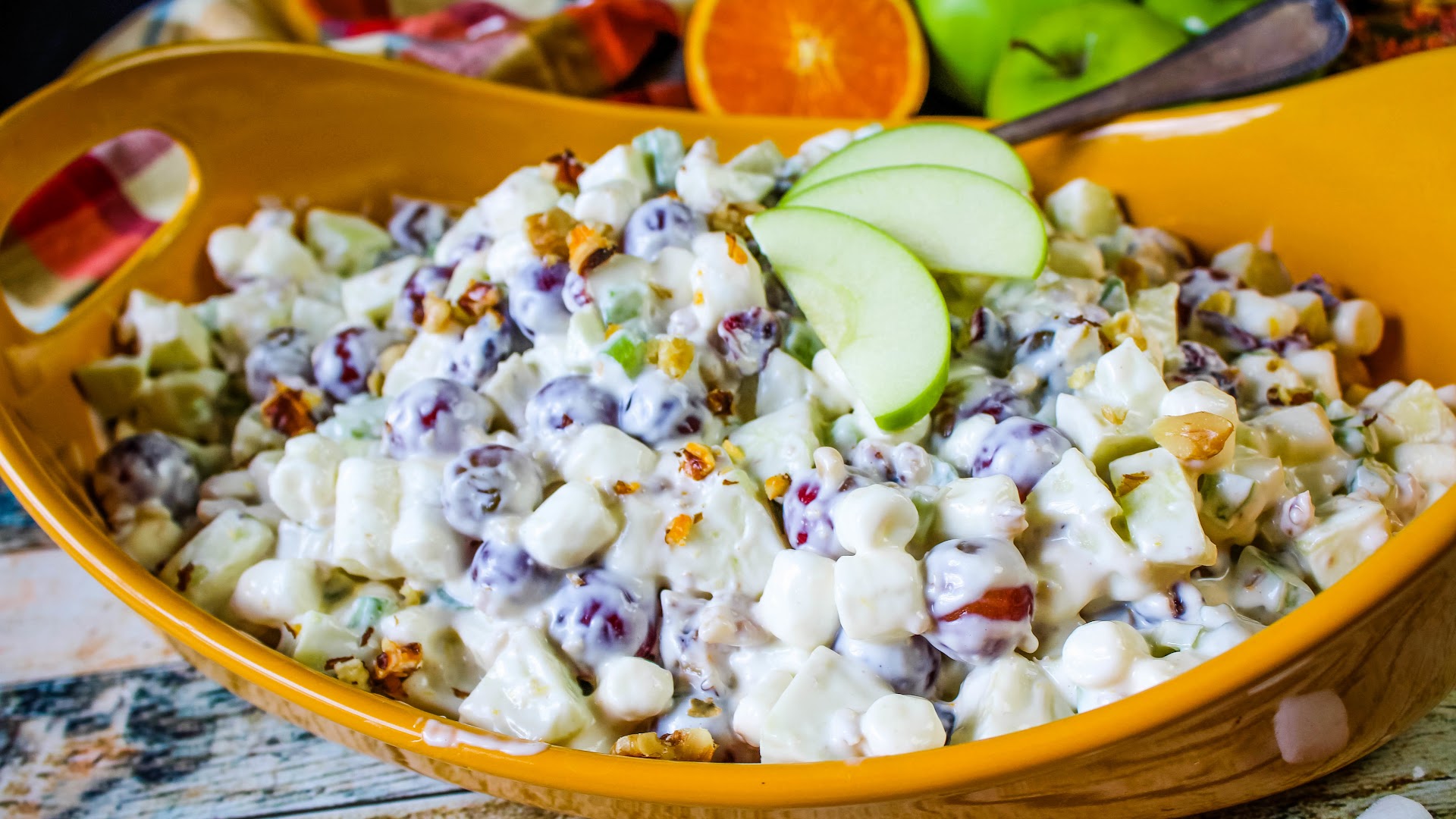 An Amazing Twist On Waldorf Salad - Zesty Cranberry Waldorf Salad