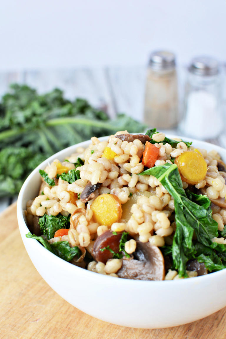 Instant Pot Vegetable Barley Vegan Risotto Recipe