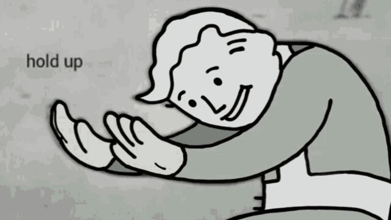 What is the 'Vault Boy Hold Up' meme? Meaning and origin decoded