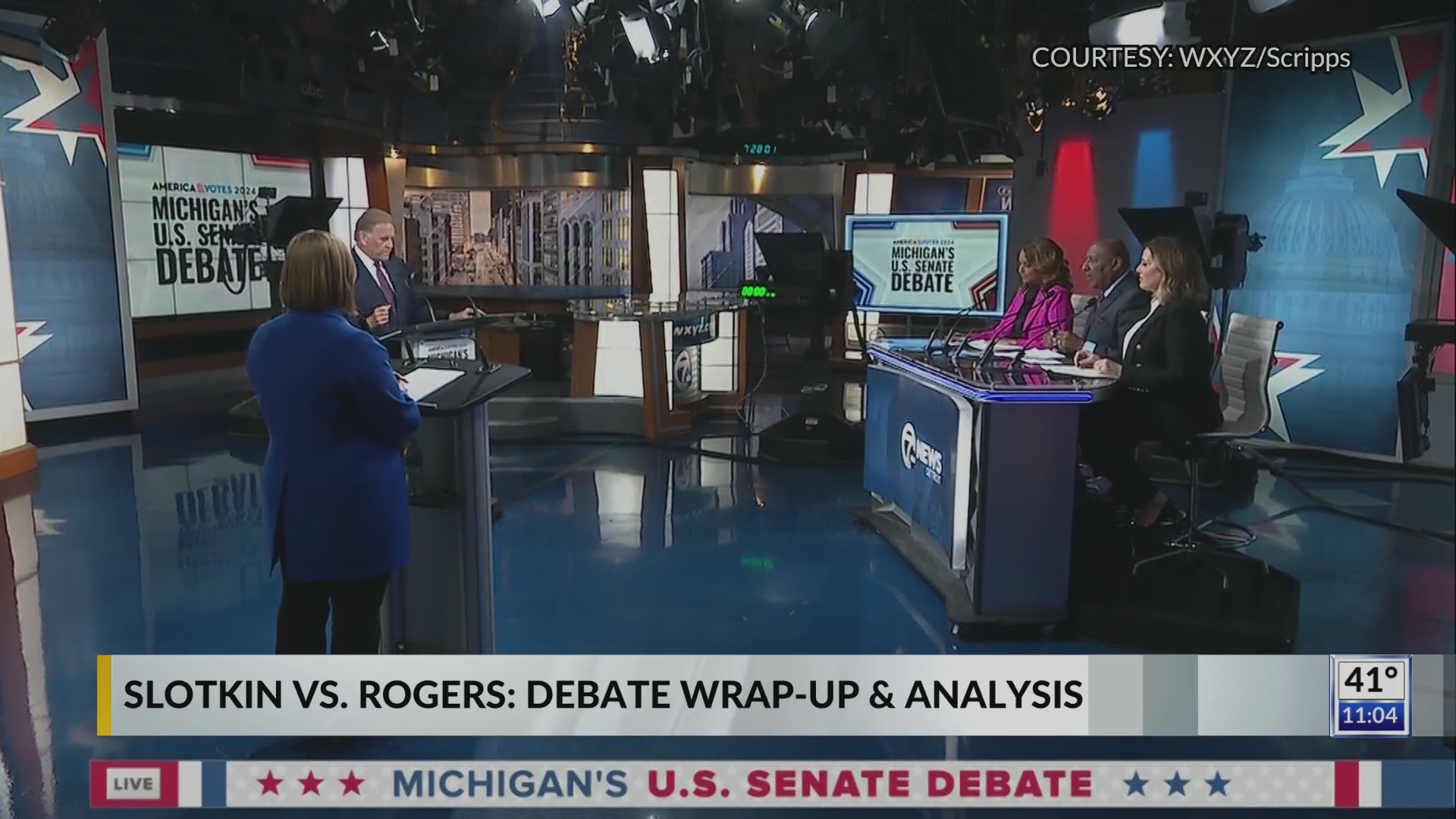 Slotkin, Rogers Spar Over Issues In Michigan's Second Senate Debate