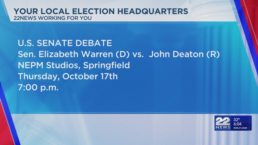 Sen. Elizabeth Warren And John Deaton Debate In Springfield