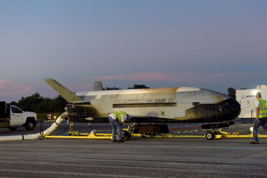 The X-37B seen at Kennedy Space Center on Oct. 27, 2019. U.S Space Force/Boeing / SWNS