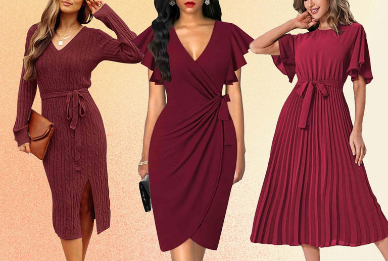 8 Burgundy Dresses We Love for Date Nights, Fall Gatherings, and Holiday  Parties