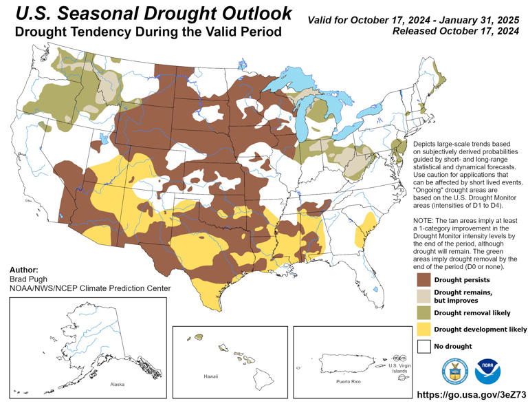 Climate prediction for ND this winter Cold, normal precip, continued