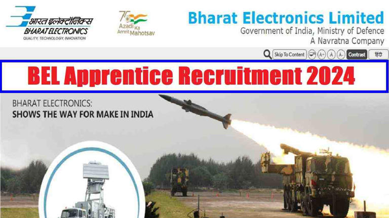 BEL Recruitment 2024: Apply Online for Diploma Apprentice Posts 