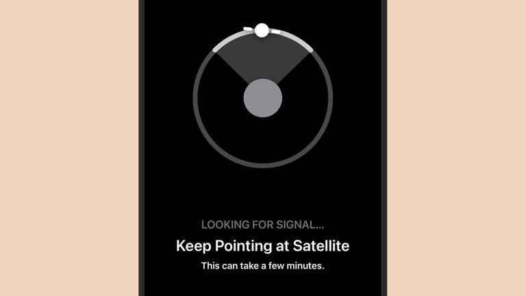 Your iPhone will help you get a satellite connection. Screenshot: Apple