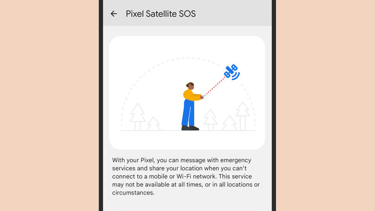 Satellite connectivity is exclusive to the Pixel 9 series for now. Screenshot: Google