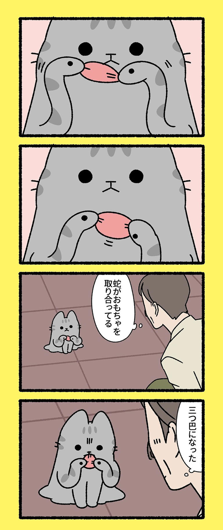 可愛すぎて見た人は石になる猫!? 鏡で自分の姿を見てみると
