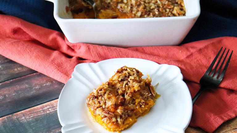Oh so yummy, this sweet potato casserole is more like a dessert than ...