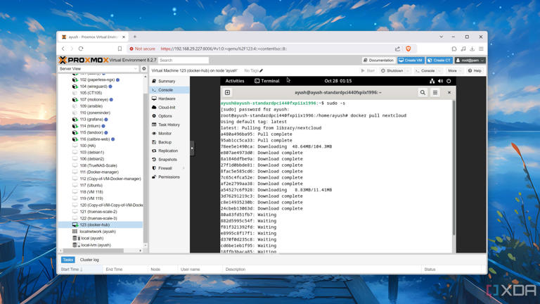 Deploying a Nextcloud container in Docker on top of Proxmox VM