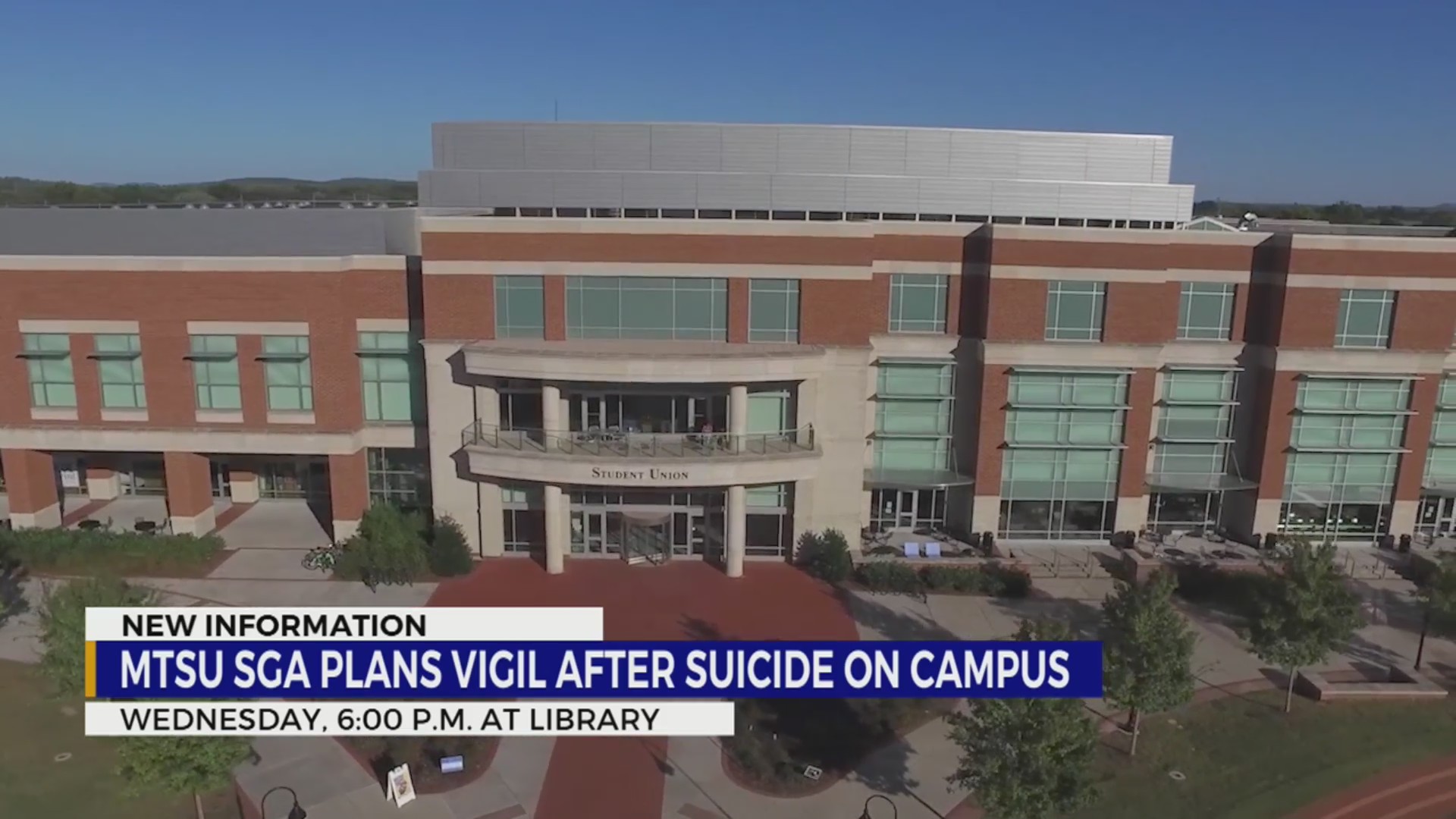 Vigil Planned At MTSU Following Student's Suicide On Campus