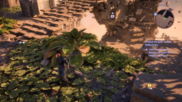 Rook stands near foliage in Dragon Age: The Veilguard.