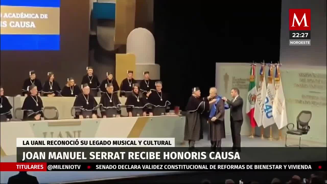 Joan Manuel Serrat recibe Doctorado Honoris Causa de la UANL