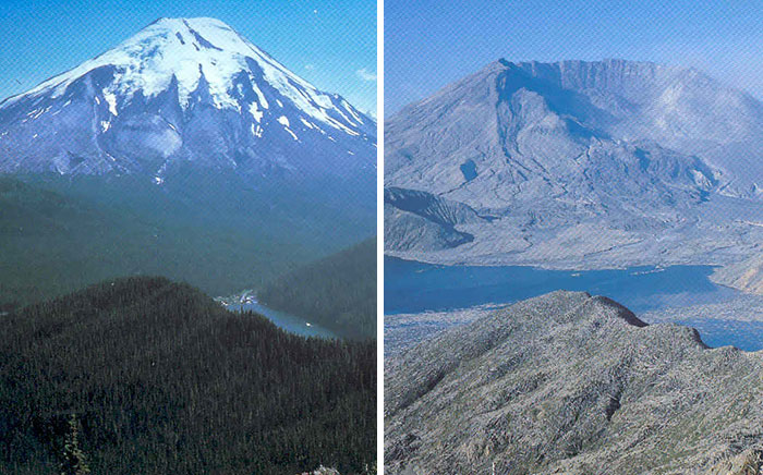 #26 Mountain St Helens Before And After Its 1980 Eruption