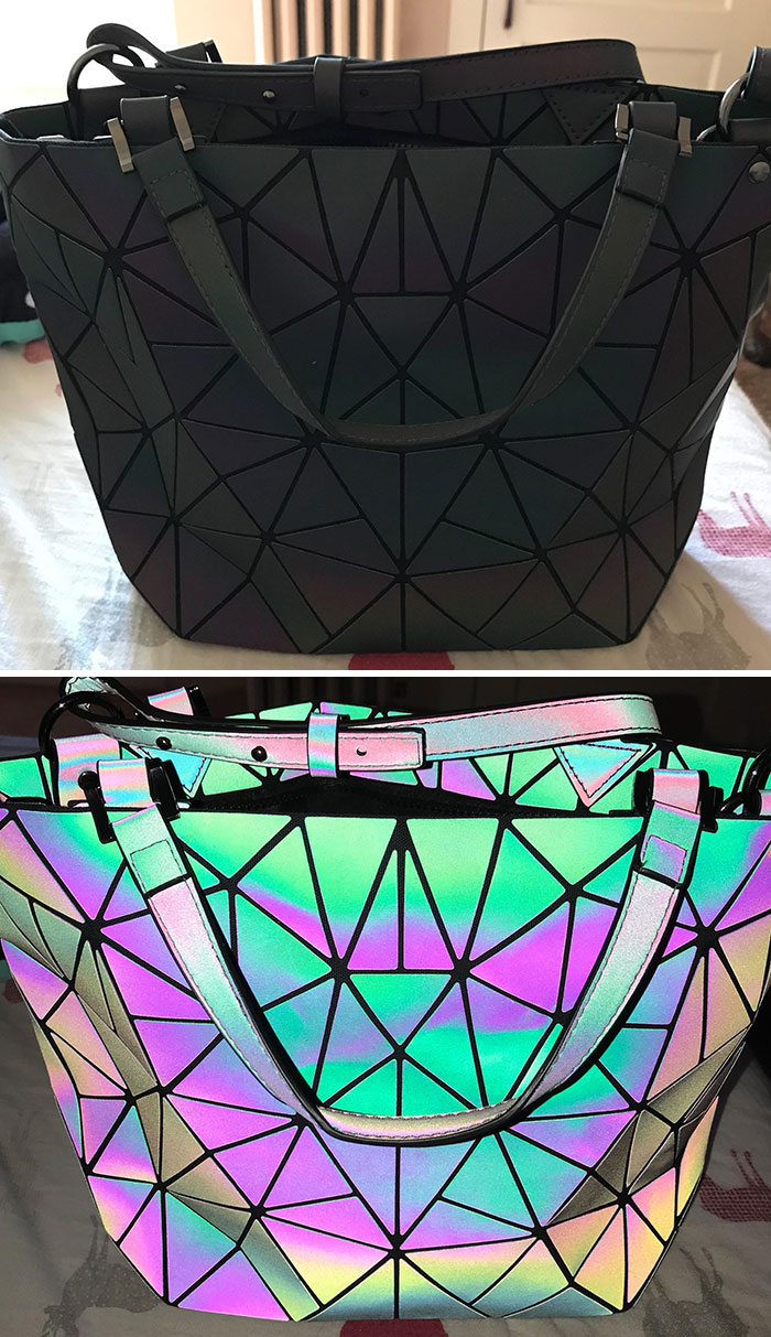 #33 I Got A New Purse Today. Top Is Without Flash, Bottom Is With Flash