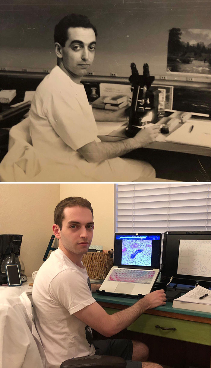 #5 Me And My Grandpa In Medical School 70 Years Apart (Equally Sleep-Deprived)