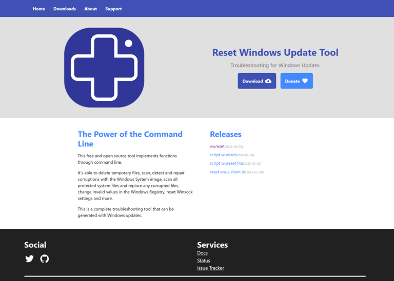 We can use the free “Reset Windows Update Tool” to repair Windows update components.