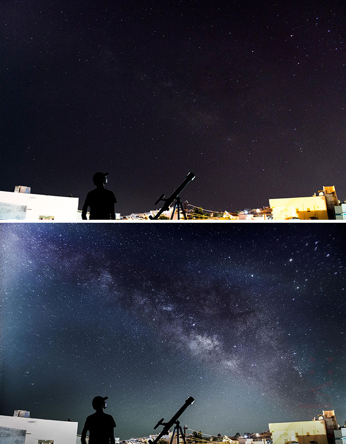 #22 1 Exposure vs. 120 Exposures Stacked Together