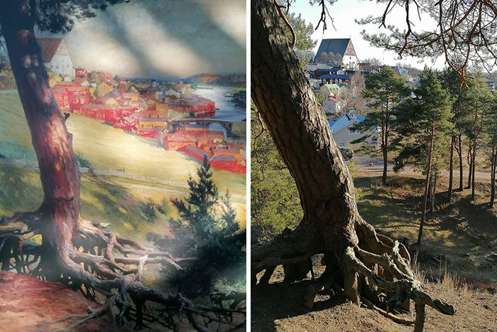 #32 Left: A Painting From 1892, Right: The Same Spot In 2020
