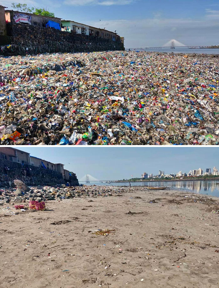 #4 The Youth Have Been Cleaning The Mithi River (Mumbai, India) For Over A Year Now. Then vs. Now
