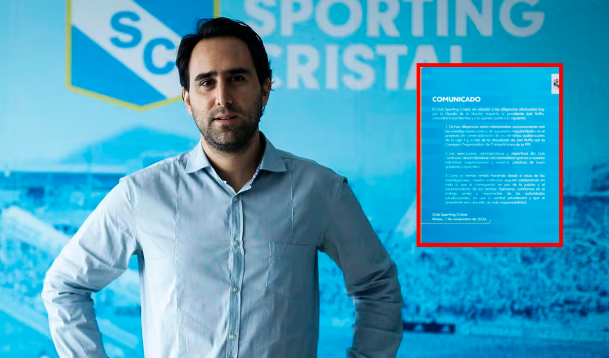 Sporting Cristal sobre detención Joel Raffo por caso Los Galácticos ...