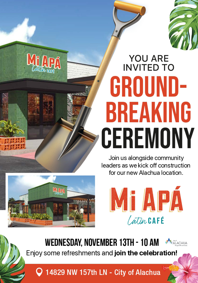 Mi Apa Latin Cafe invites fans to celebrate groundbreaking of new