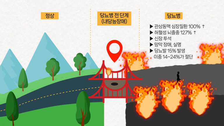 당뇨병은 척후병같다. 스멀스멀 몸에 기어들어와 상태를 엿보고 침투한 뒤 결코 홀로 싸우지 않고 대규모 병력을 이끌고 나타난다. 몸의 구석구석마다 각종 질병이 침투해 서서히 몰락해간다. 이하 그래픽 이가진·박지은