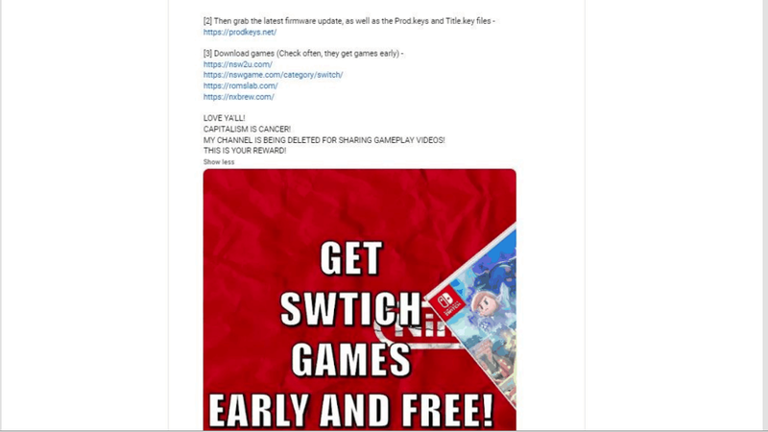 Guy Who Taunted Nintendo About Streaming Pirated Switch Games 