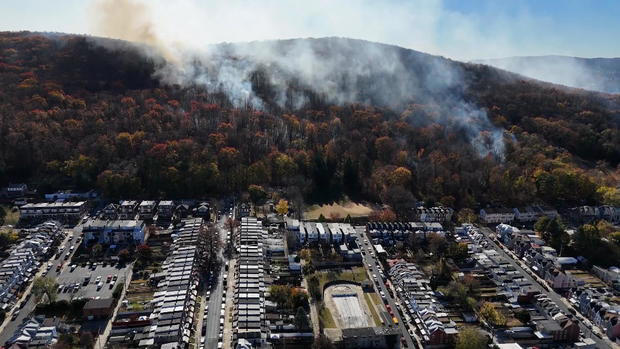 Crews responding to major brush fire on Neversink Mountain near Reading ...